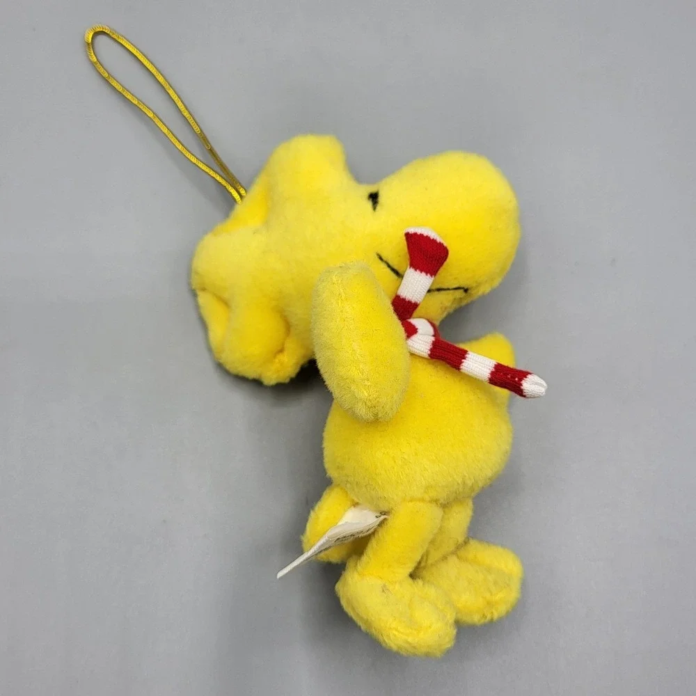 Kurt Adler Woodstock Plush Stuffed Ornament Peanuts Small Striped Scarf Yellow